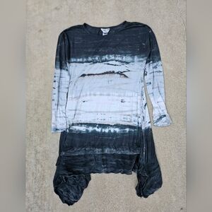 SUPER RARE Hard Tail Dress Asymmetric Hem Tie Dye Super Soft/Slinky Med Modal